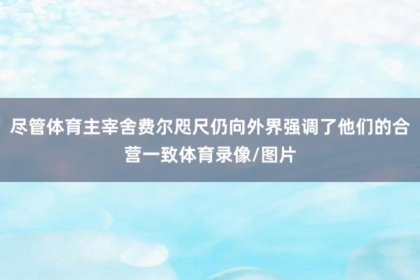 尽管体育主宰舍费尔咫尺仍向外界强调了他们的合营一致体育录像/图片